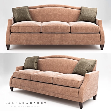 Luxury Barbara Berry Sloane Sofa 3D model image 1 