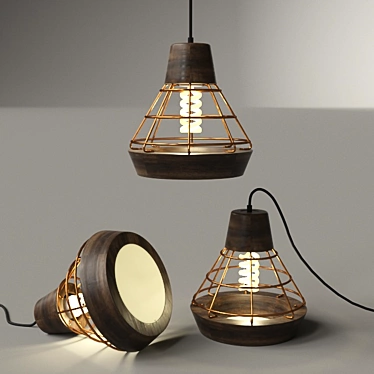Copper Work Lamp – Illuminate Your Space 3D model image 1 
