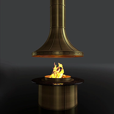 Luxury Island Fireplace 3D model image 1 