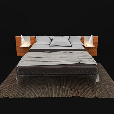 Wildwood Oak Bed 3D model image 1 