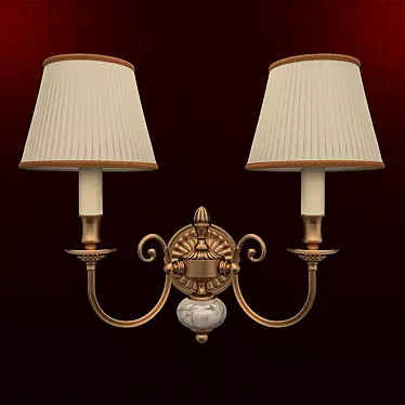 Elegant Dual Shade Pendant Light 3D model image 1 