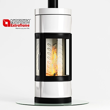 Carillon Fortuna Panorama: Stylish Wood Burning Fireplace 3D model image 1 