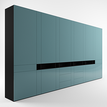 Spacious Stylish Wardrobe 3D model image 1 