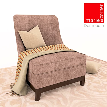 Title: Dartmouth Armchair by Maries Corner 3D model image 1 