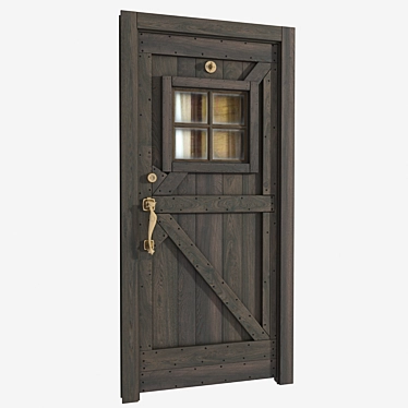  Rustic Farmhouse Entrance Door 3D model image 1 