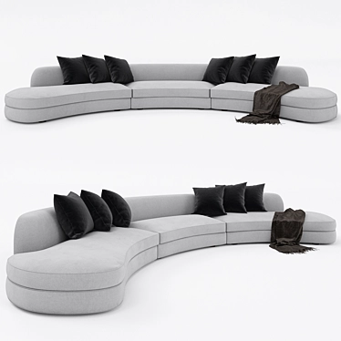 Luxe Comfort Sofa 3D model image 1 