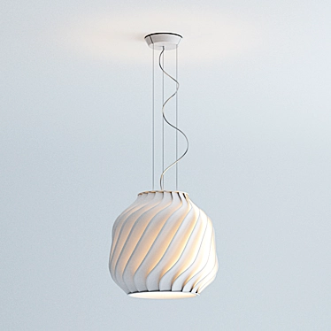 Lamas Pendant Light: Elegant Illumination by Fabbian 3D model image 1 