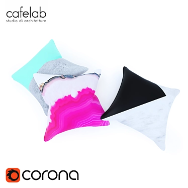 Architectural-inspired Pillow Set by Cafelab 3D model image 1 