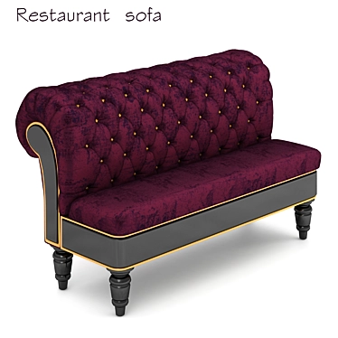 Comfortable Restaurant Sofa | Stylish Seating 3D model image 1 