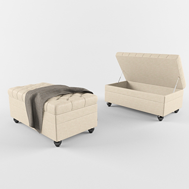 Cozy Cushy Ottoman 3D model image 1 