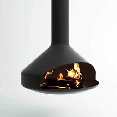 Sleek Ergofocus Fireplace 3D model image 1 