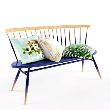 Elegant Modern Bench - 929mm x 1575mm x 585mm 3D model image 1 