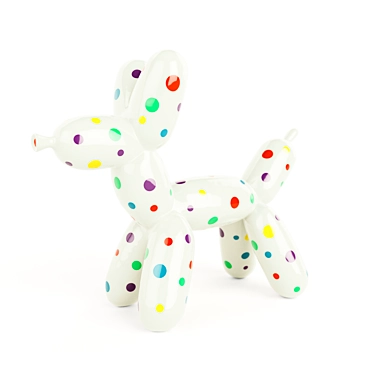 Whimsical Figurine Balloon: Colorful Polystone Decor 3D model image 1 