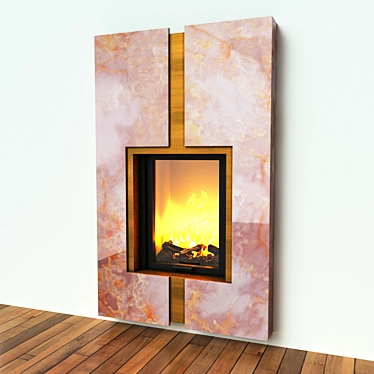 Onyx "Rozo" Fireplace with "Schmidt" Firebox & "Lina 3D model image 1 