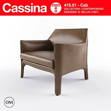 Cab Lounge Chair: Timeless Comfort 3D model image 1 