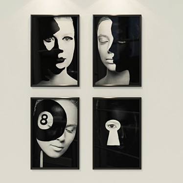 Monochrome Portraits - Compilation 3D model image 1 