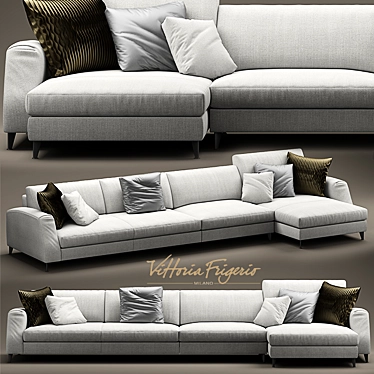 Frigerio Salotti DIVANI DAVIS CLASS: Elegant Comfort 3D model image 1 