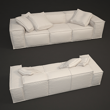 Blanche Melia - Stylish and Comfortable Sofa 3D model image 1 