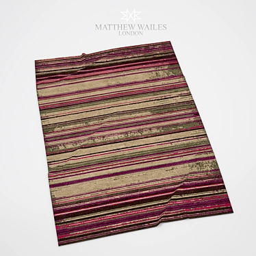Faded Stripe Rug: Realistic, High-Quality Design 3D model image 1 
