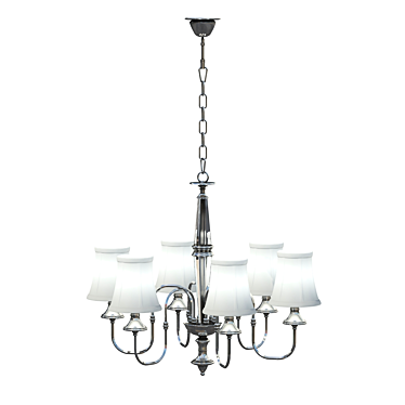 Garda Chrome Ceiling Lamp 3D model image 1 