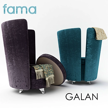 GALAN Armchair: Stylish Storage Solution 3D model image 1 