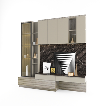 Modern TV Cabinet: Elegant and Versatile 3D model image 1 