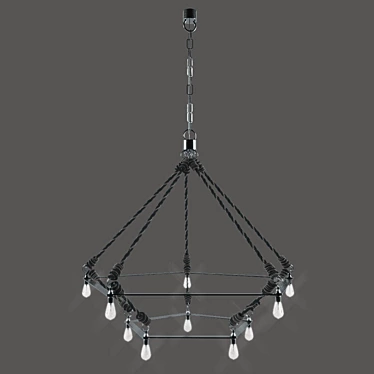 Elegant Crystal Chandelier 3D model image 1 