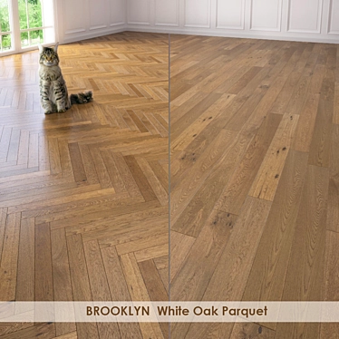 Brooklyn White Oak Parquet 3D model image 1 