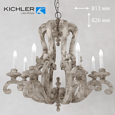 Hayman Bay 8-Light Chandelier 3D model image 1 