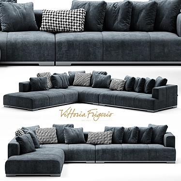 Elegant Frigerio Salotti Sofa 3D model image 1 