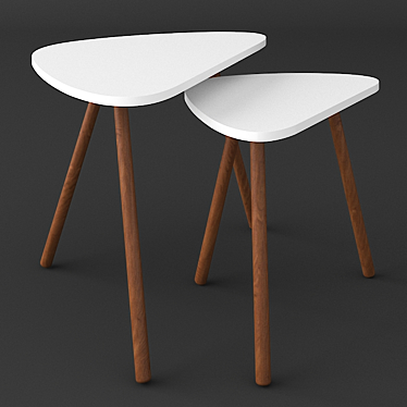 Minimalist Wood Coffee Table 3D model image 1 