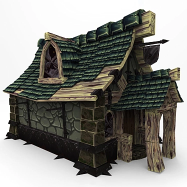 Cartoon Fantasy Building: Simplistic Elegance 3D model image 1 