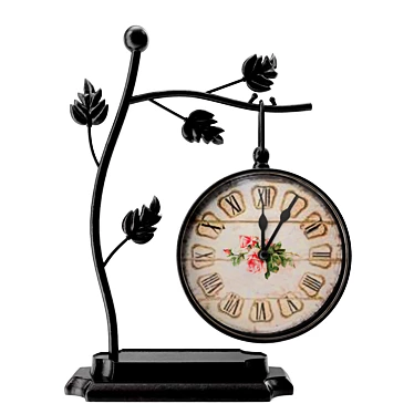 Elegant Twig Wall Clock 3D model image 1 