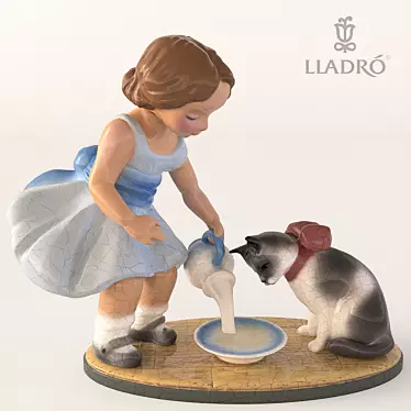 LLADRO KITTYS BREAKFAST TIME