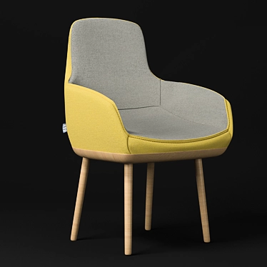 Contoured Comfort Chair 3D model image 1 