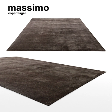 Elegant Earth Charcoal Rug 3D model image 1 