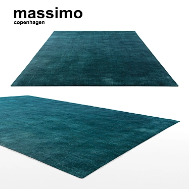 Luxury Sea Green Earth Rug 3D model image 1 