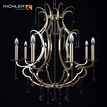 Elegant Shelsley 8-Light Chandelier 3D model image 1 