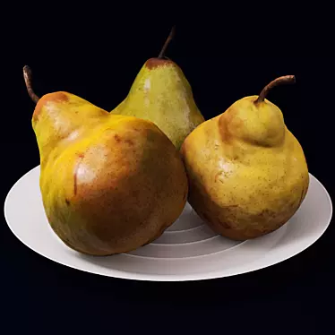 Plate with pears