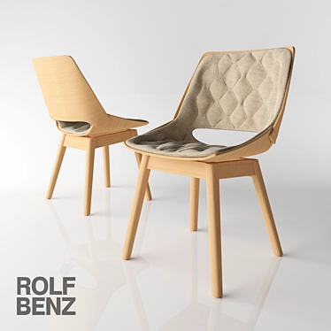 Rolf Benz 650: Sleek and Stylish Chair 3D model image 1 