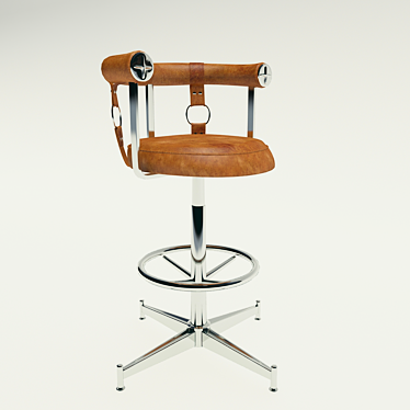 Pim - Stylish and Comfortable Bar Chair 3D model image 1 