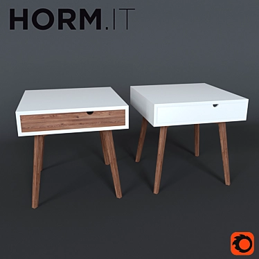 Elegant Coffee Table with Drawer by Horm.it 3D model image 1 