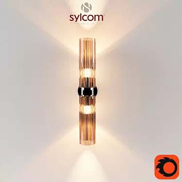 Elegant Sylcom Wall Sconces 3D model image 1 