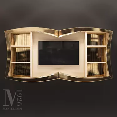 Glamorous Art Deco TV Frame 3D model image 1 