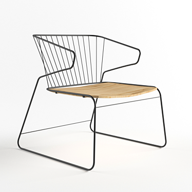 Luxe Lut Chair: Minimalist Elegance 3D model image 1 
