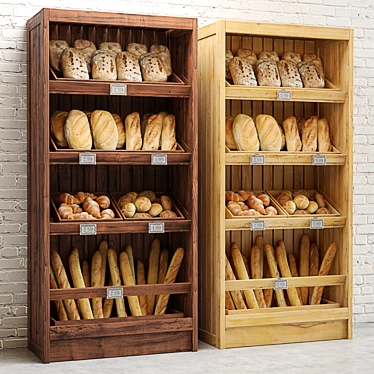 3D Bread Display Stand: Bakery Perfection! 3D model image 1 