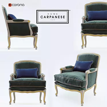 Elegant Carpanese Chair: Le Vie Della Moda 3D model image 1 