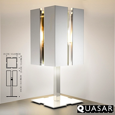 Luminary Quartet: Radiant Table Elegance 3D model image 1 