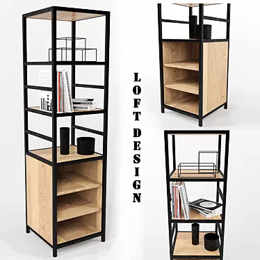 Industrial Loft Shelving 3D model image 1 