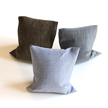 Title: Marvelous Designer Trio: Comfy Upright Pillows 3D model image 1 